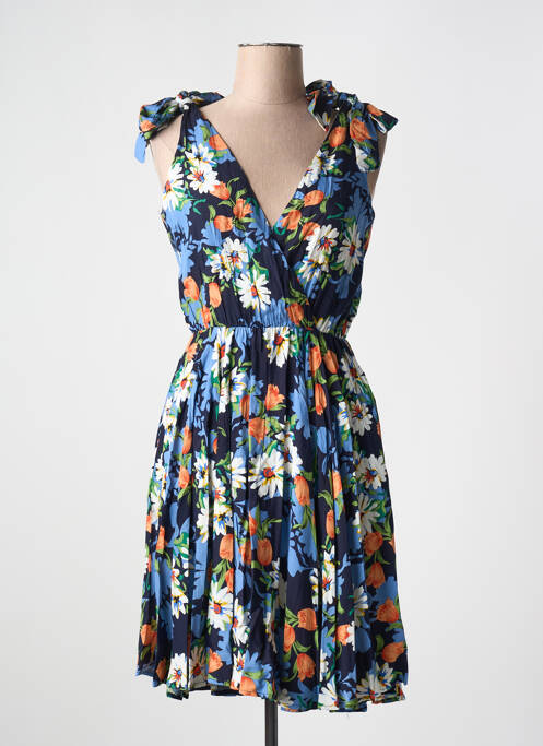 Robe mi-longue bleu HIPPOCAMPE pour femme