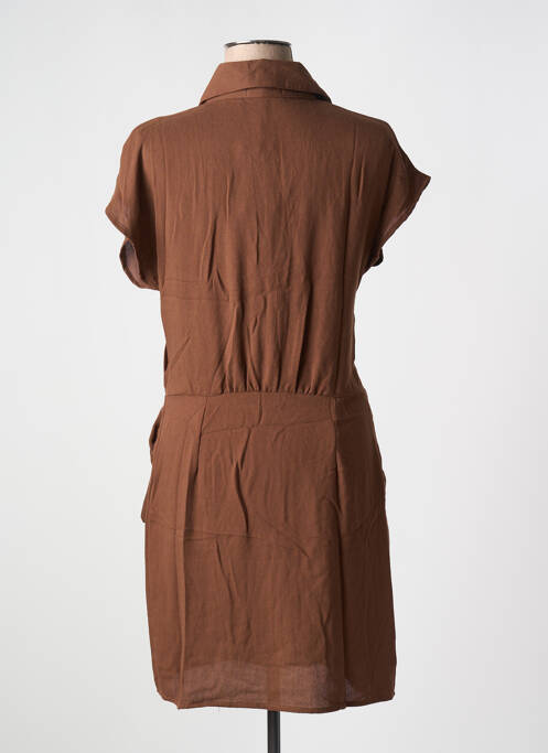Robe mi-longue marron JUBYLEE pour femme
