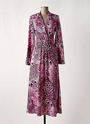 Robe longue manches longues manches longues rose LOLA CASADEMUNT femme