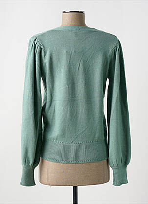 Gilet manches longues stretch vert ICHI femme