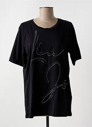 T-shirt coupe droite manches courtes noir LIU JO femme