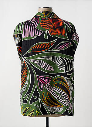 Chemisier tissage crêpe manches courtes noir LOLA CASADEMUNT femme