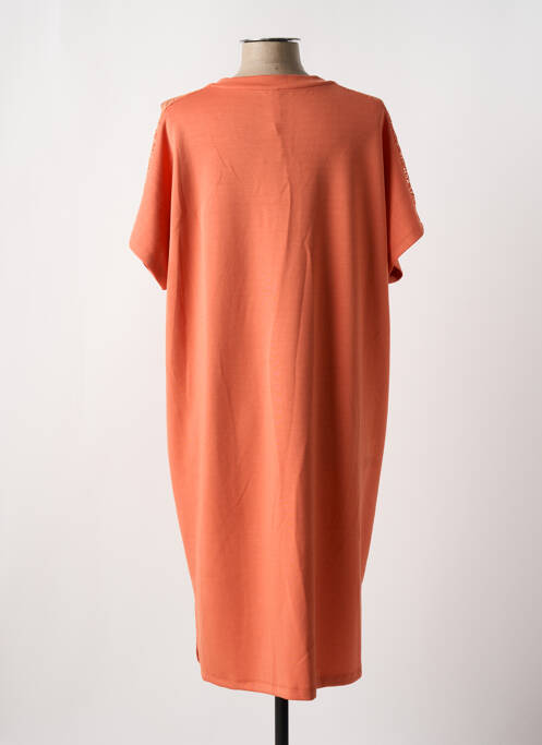 Robe mi-longue manches courtes manches courtes orange SOYACONCEPT femme