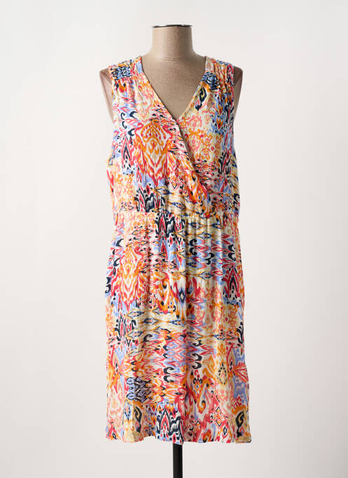 Robe mi-longue orange ICHI pour femme