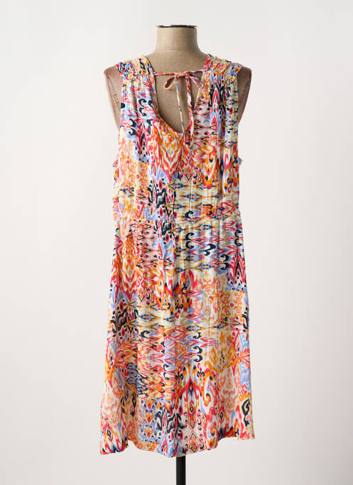 Robe mi-longue orange ICHI pour femme