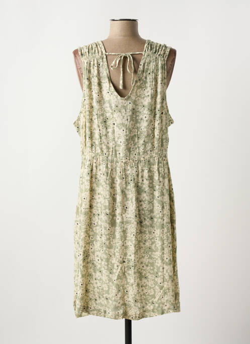 Robe mi-longue vert ICHI pour femme