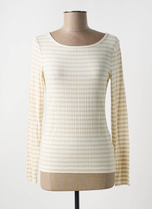 T-shirt beige ICHI pour femme