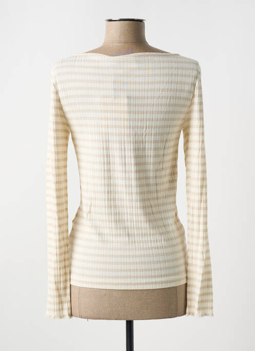 T-shirt beige ICHI pour femme