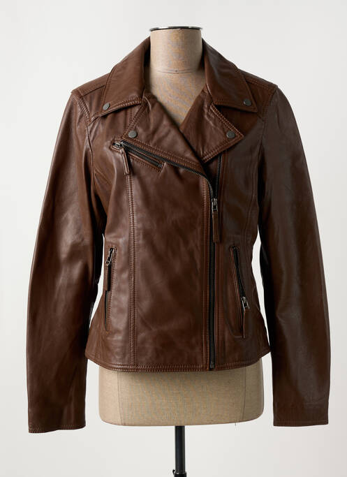 Veste en cuir marron OAKWOOD pour femme