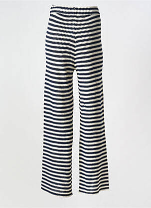 Pantalon flare stretch taille haute bleu ICHI femme
