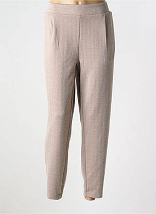 Pantalon 7/8 taille haute taille haute marron ICHI femme