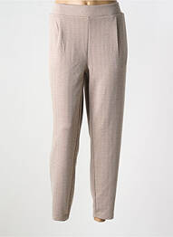 Pantalon 7/8 taille haute taille haute marron ICHI femme