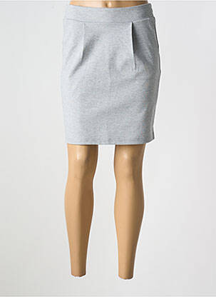 Jupe courte poches gris ICHI femme