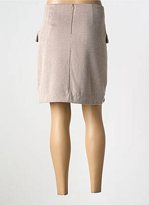 Jupe courte poches marron ICHI femme