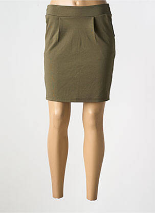 Jupe courte poches vert ICHI femme
