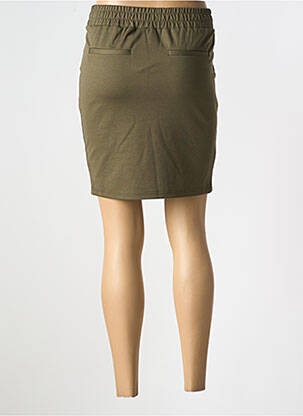 Jupe courte poches vert ICHI femme