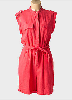 Combishort fermeture boutonnée sur le devant manches courtes rose ICHI femme