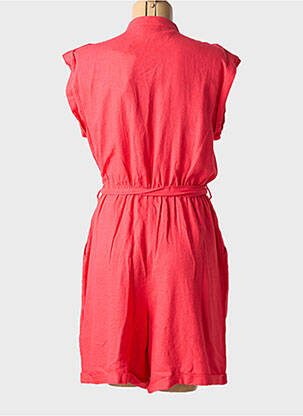 Combishort fermeture boutonnée sur le devant manches courtes rose ICHI femme