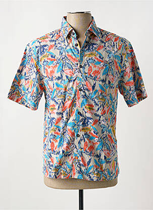 Chemise manches courtes imprimé fantaisie bleu NAPAPIJRI homme