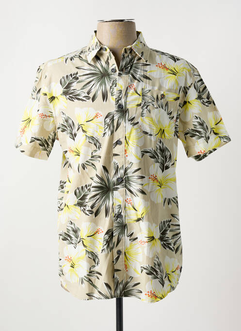 Chemise manches courtes beige PETROL INDUSTRIES pour homme