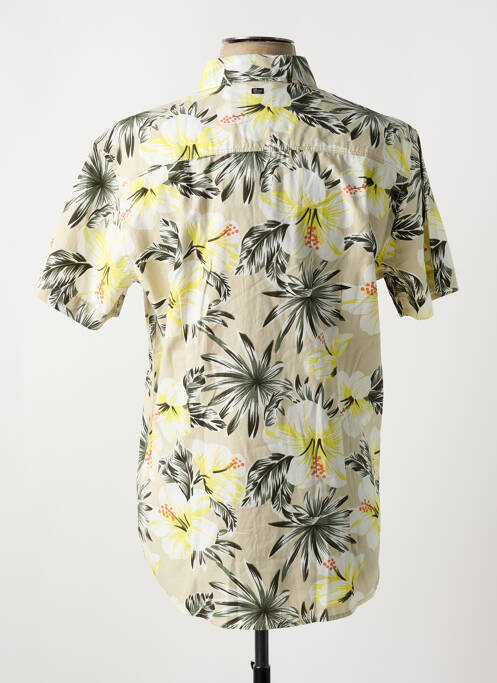 Chemise manches courtes beige PETROL INDUSTRIES pour homme