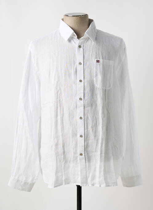 Chemise manches longues blanc NAPAPIJRI pour homme