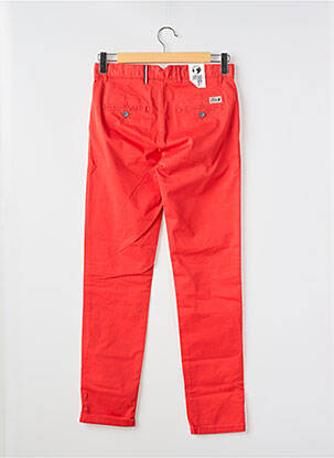Pantalon chino tissage popeline taille basse rouge HERO SEVEN homme
