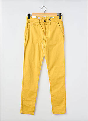 Pantalon chino tissage popeline taille normale jaune HERO SEVEN homme
