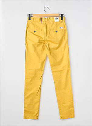 Pantalon chino tissage popeline taille normale jaune HERO SEVEN homme