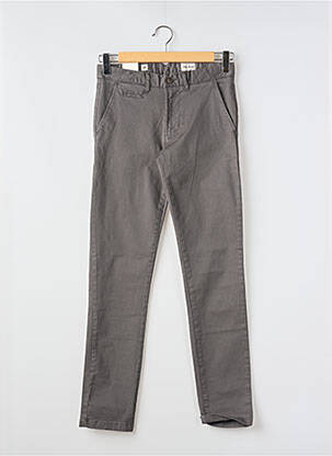 Pantalon chino tissage popeline taille normale gris HERO SEVEN homme
