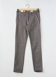 Pantalon chino tissage popeline taille normale gris HERO SEVEN homme