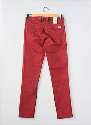 Pantalon chino tissage popeline taille normale rouge HERO SEVEN homme