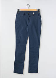Pantalon chino tissage popeline taille normale bleu FAGUO homme