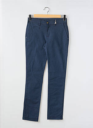 Pantalon chino tissage popeline taille normale bleu FAGUO homme