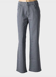 Jeans coupe droite stretch taille normale gris ANNA MONTANA femme