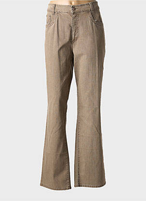 Jeans coupe droite stretch taille normale marron ANNA MONTANA femme
