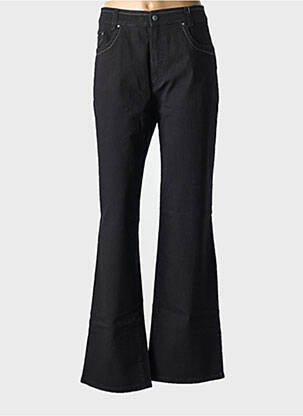 Jeans coupe droite stretch taille normale noir ANNA MONTANA femme