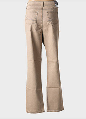 Jeans coupe droite stretch taille normale beige ANNA MONTANA femme