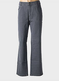 Jeans coupe droite stretch taille normale gris fonce ANNA MONTANA femme