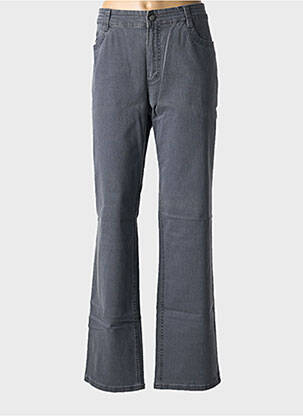 Jeans coupe droite stretch taille normale gris fonce ANNA MONTANA femme