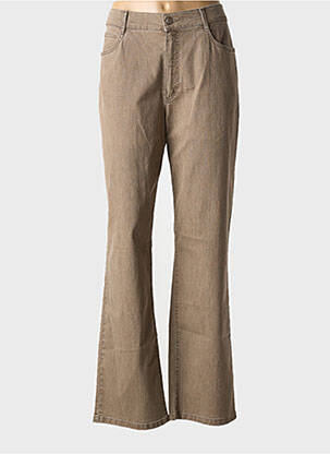 Jeans coupe droite stretch taille normale marron ANNA MONTANA femme