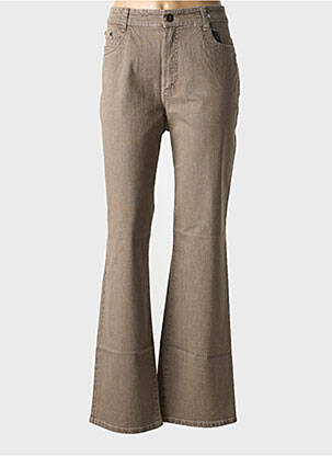 Jeans coupe droite stretch taille normale marron ANNA MONTANA femme