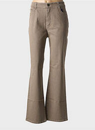 Jeans coupe droite stretch taille normale marron ANNA MONTANA femme