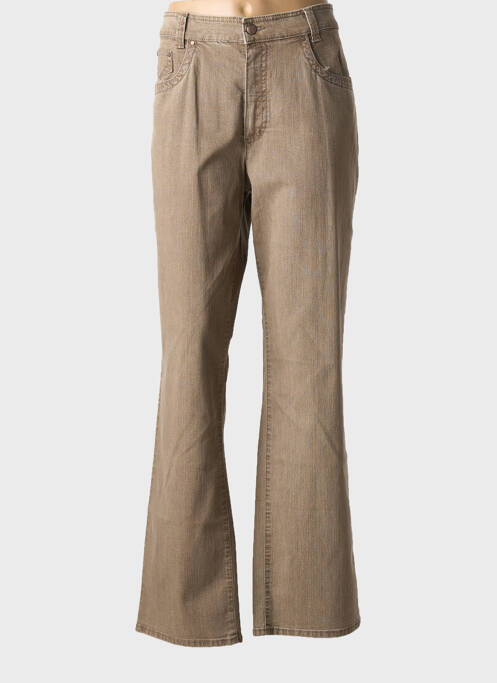 Jeans coupe droite marron ANNA MONTANA pour femme