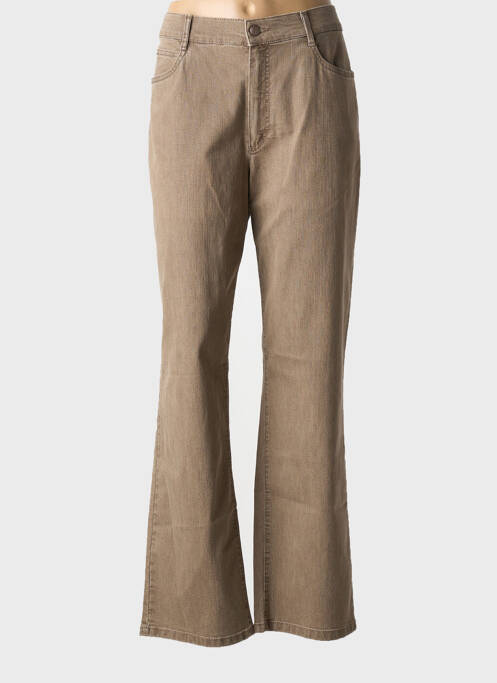 Jeans coupe droite marron ANNA MONTANA pour femme
