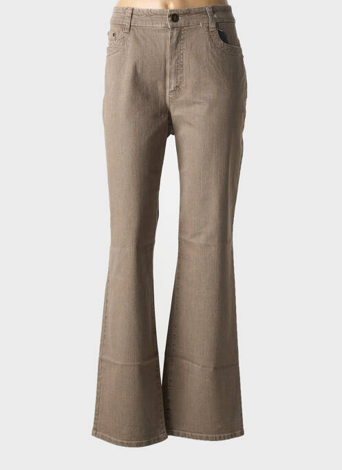 Jeans coupe droite marron ANNA MONTANA pour femme