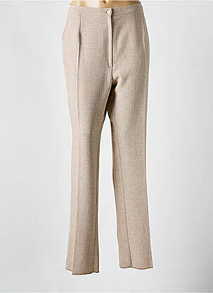 Pantalon droit stretch taille normale beige GEVANA femme