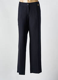 Pantalon droit tissage popeline taille normale noir ANDAMIO femme