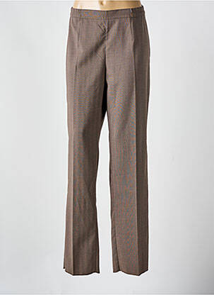 Pantalon droit stretch taille normale marron PERSONA femme