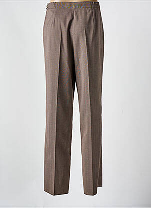 Pantalon droit stretch taille normale marron PERSONA femme